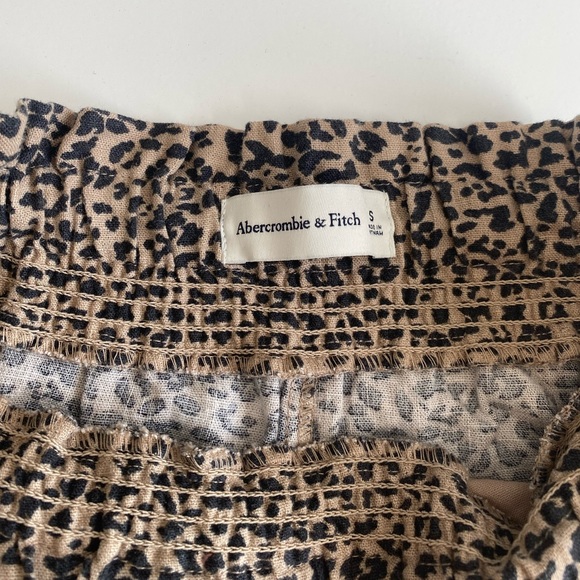 Abercrombie leopard linen shorts small - Picture 3 of 4